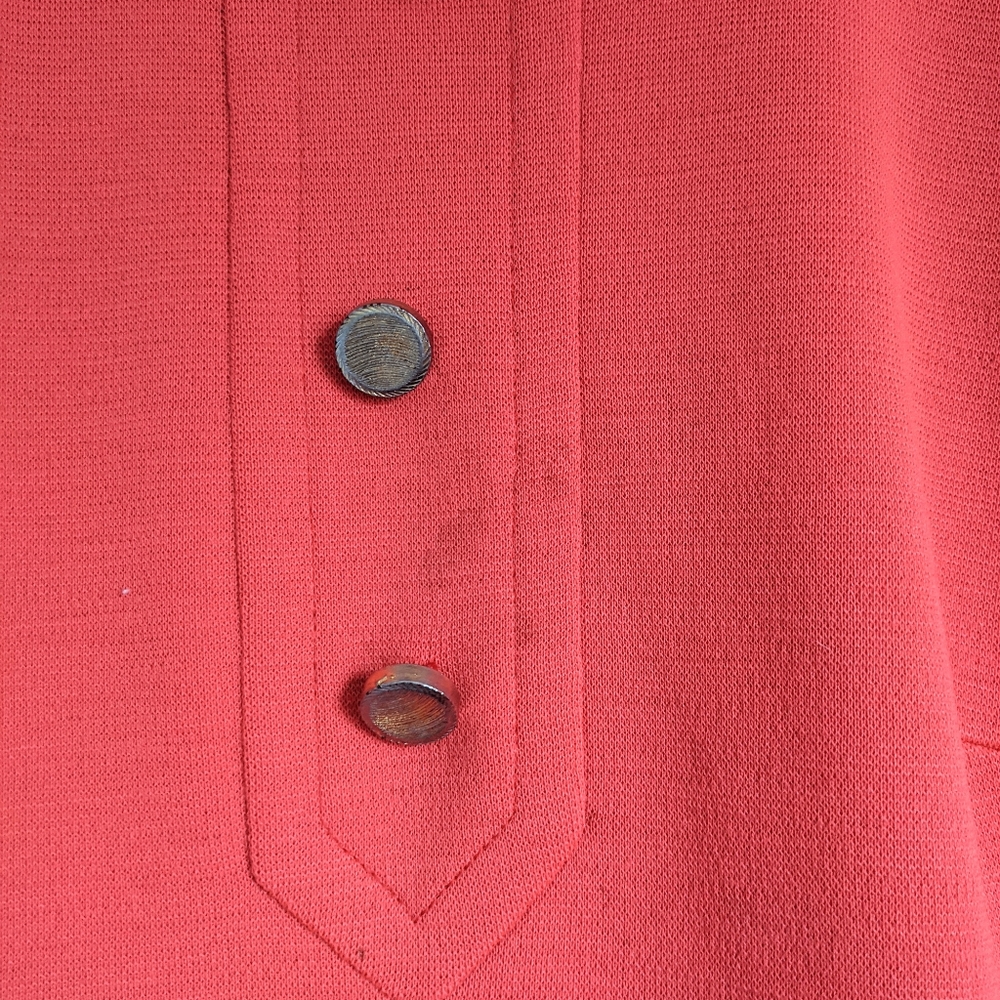Vintage 1960s Lilli Ann Coral Mod Shift Dress S - Picture 4 of 7